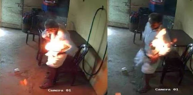 केरल में 70 वर्षीय बुजुर्ग के जेब में फटा फोन, देखें दिल दहलाने वाला वीडियो