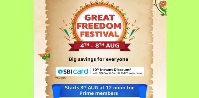 Amazon Great Freedom Festival 2023 4 अगस्त से शुरू, सेल से पहले चेक कर लें ऑफर्स Amazon Great Freedom Festival 2023