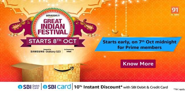 Amazon Great Indian Festival 2023: इन स्मार्टफोन पर मिलेगी शानदार डील Amazon Great Indian Festival 2023
