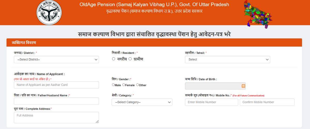 old age pension status check