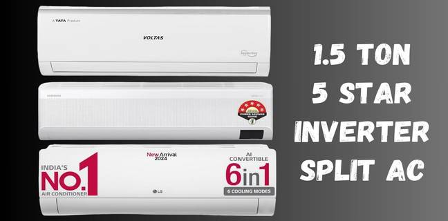 1.5 ton 5 star inverter split ac