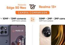 Motorola Edge 50 Neo Realme 13 plus camera comparison