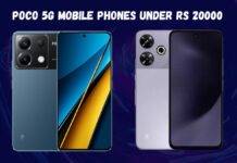 पोको 5जी मोबाइल फोन अंडर 20,000 रुपये, देखें पूरी लिस्ट, प्राइस और फीचर Poco 5G Mobile Phones Under rs 20000