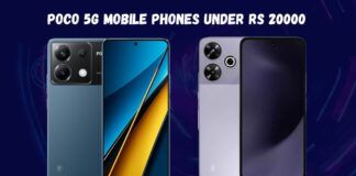 Poco 5G Mobile Phones Under rs 20000