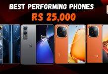 Best performing phones under Rs 25000 in India