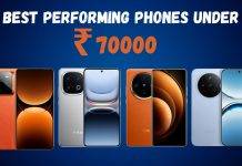 Best performing phones under Rs 70000