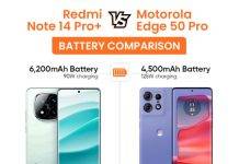 Redmi Note 14 Pro+ vs Motorola Edge 50 Pro बैटरी कंपैरिजनः किसकी बैटरी में है ज्यादा दम Redmi Note 14 Pro plus vs Motorola Edge 50 Pro