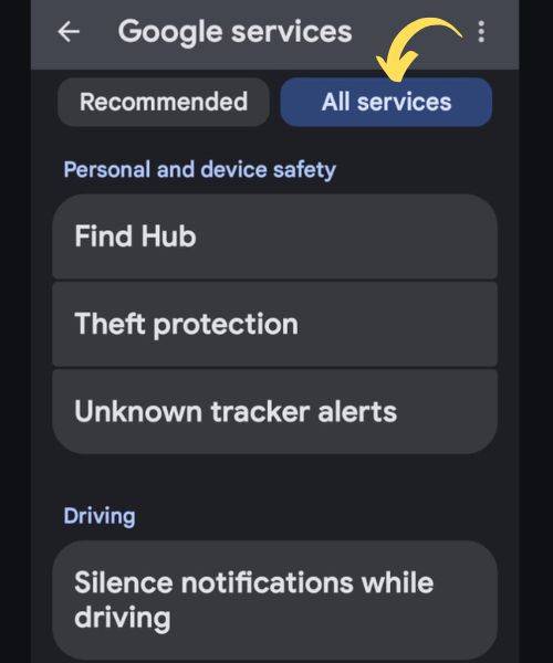 Android anti-theft feature