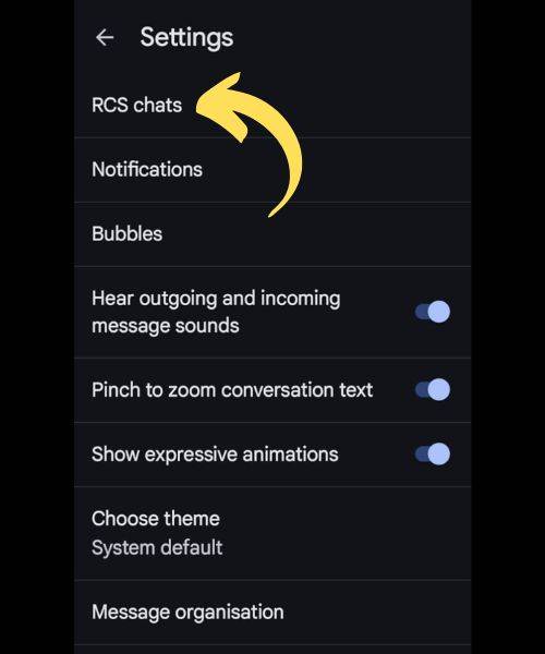 android phone me rcs chat on kaise kare 