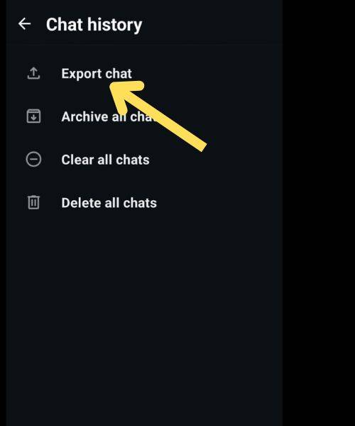 whatsapp chat history kaise export kare