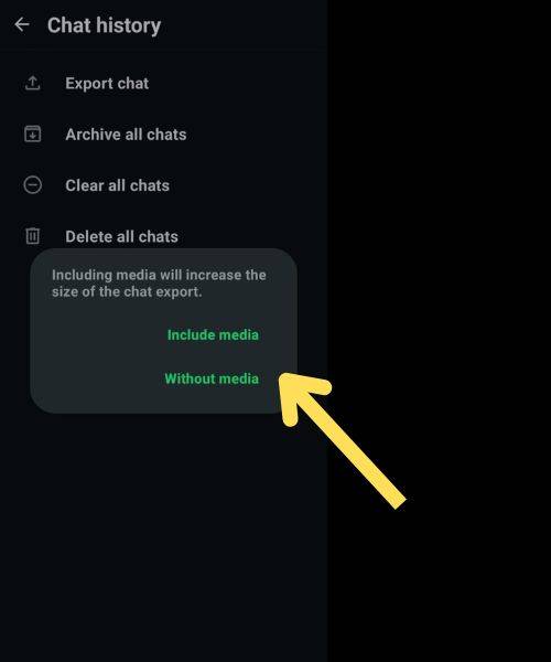 whatsapp chat history kaise export kare