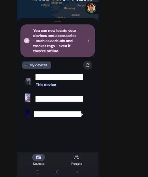 Find Hub Android phone