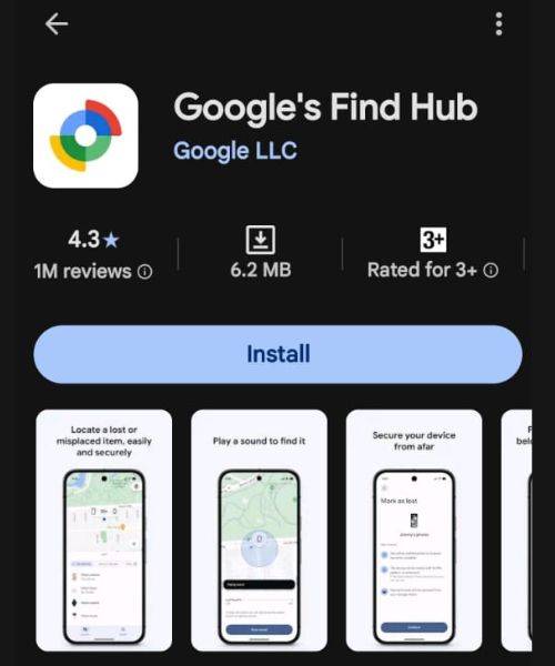 Find Hub Android phone