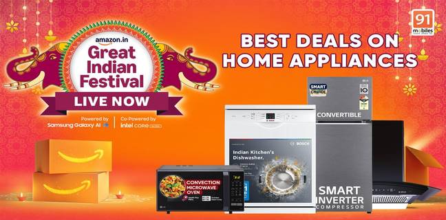 अमेजन ग्रेट इंडियन फेस्टिवल सेल में फ्रिज, एसी, वॉशिंग मशीन, डिशवॉशर सहित इन होम अप्लायंसेज पर हैं बंपर ऑफर्स deals on home appliances