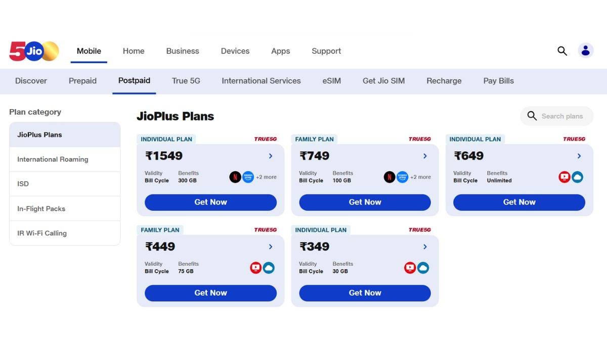 JioPlus Plan