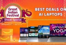 best deals on ai Laptops Amazon Great Indian Festival 2025