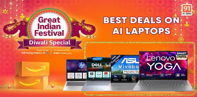 best deals on ai Laptops Amazon Great Indian Festival 2025