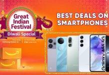 best deals on smartphones Amazon Great Indian Festival 2025
