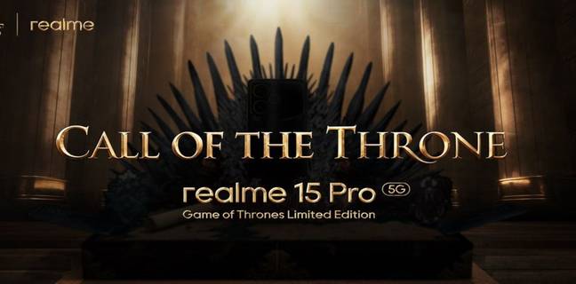 Realme 15 Pro Game of Thrones Edition 8 अक्टूबर को होगा लॉन्च, जानें खूबियां realme 15 Pro Game of Thrones Limited Edition launch date