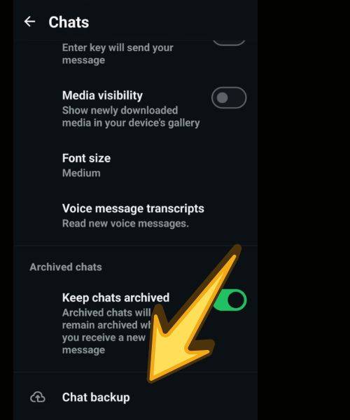 WhatsApp encrypted chat backups