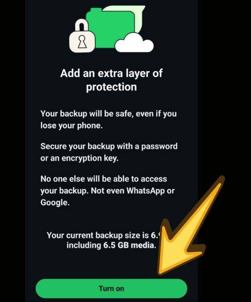 WhatsApp encrypted chat backups