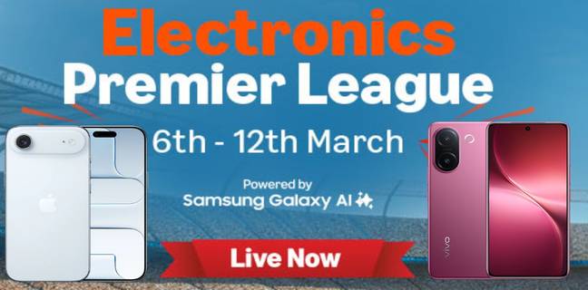 Amazon पर Electronics Premier League 2026 सेल शुरू, जबरदस्त डिस्काउंट पर मिल रहे ये स्मार्टफोन Amazon Electronics Premier League Sale