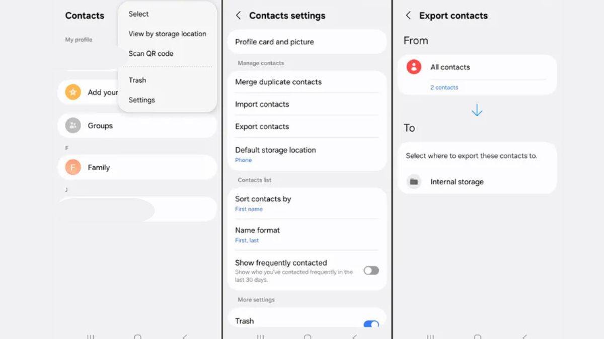 Android to iPhone Contacts transfer