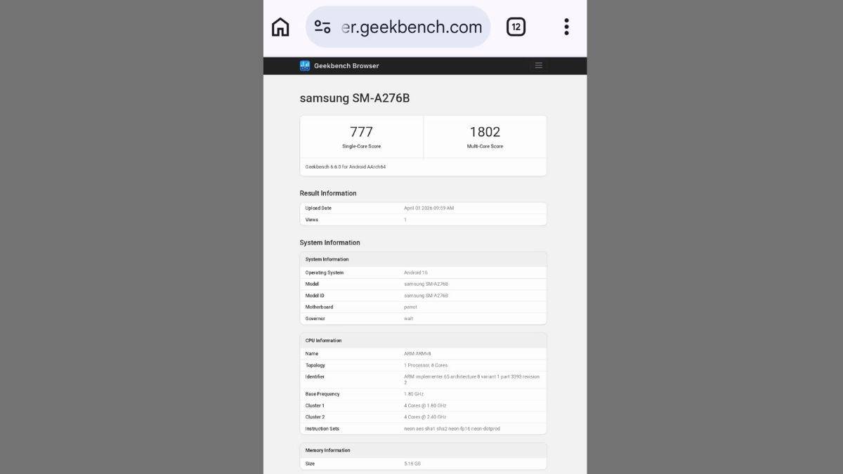 samsung-galaxy-a27-5g-geekbench-specs