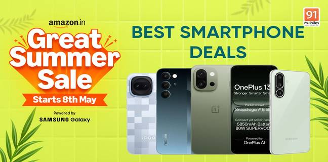 Amazon Great Summer Sale 2026: स्मार्टफोन पर मिल रहे हैं जबरदस्त ऑफर्स Amazon Great Summer Sale 2026 best deals on smartphones