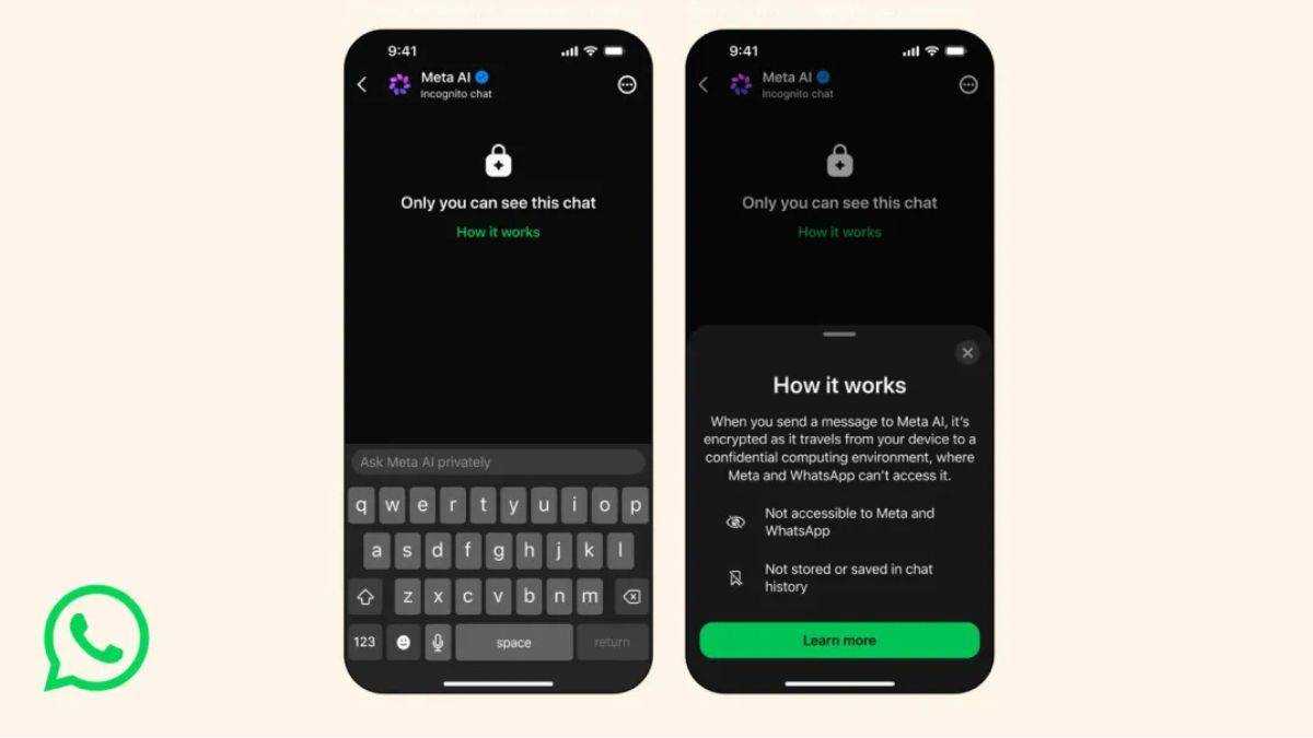 WhatsApp Incognito Chat mode for Meta AI chats
