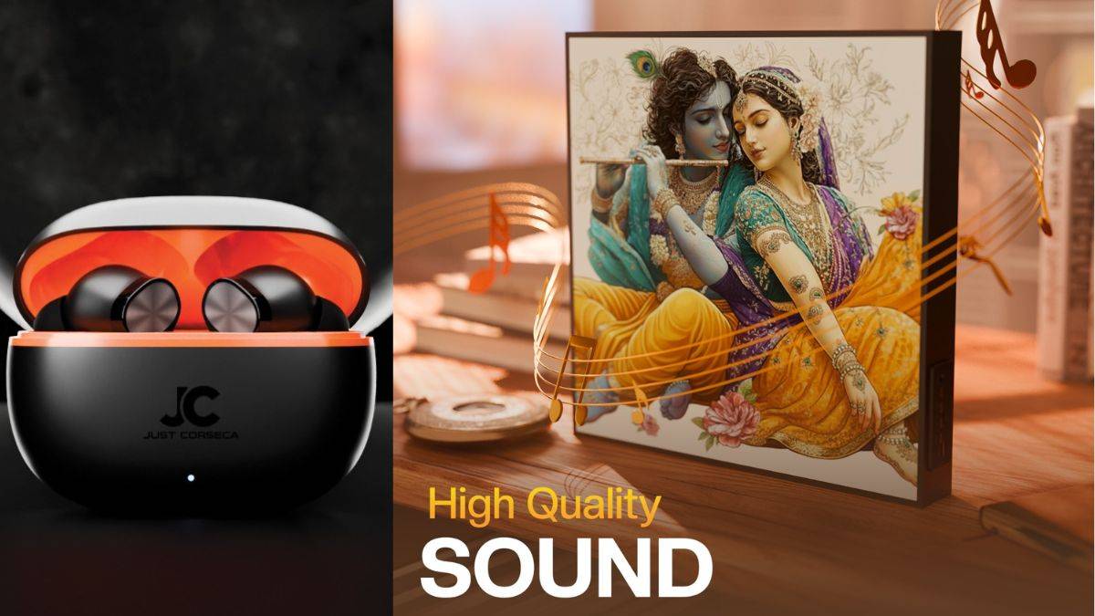JUST CORSECA का Wall Art Wireless Speaker लॉन्च, ₹799 के TWS ईयरबड्स भी पेश