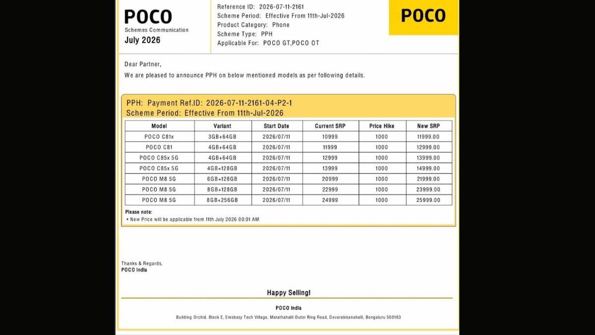 poco-c81x-c81-c85x-5g-m8-5g-price-hike-july