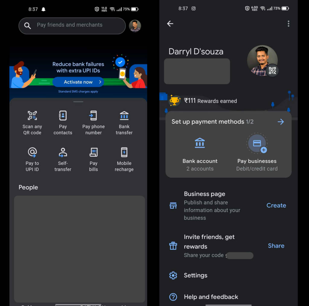 How to find your Google Pay UPI ID