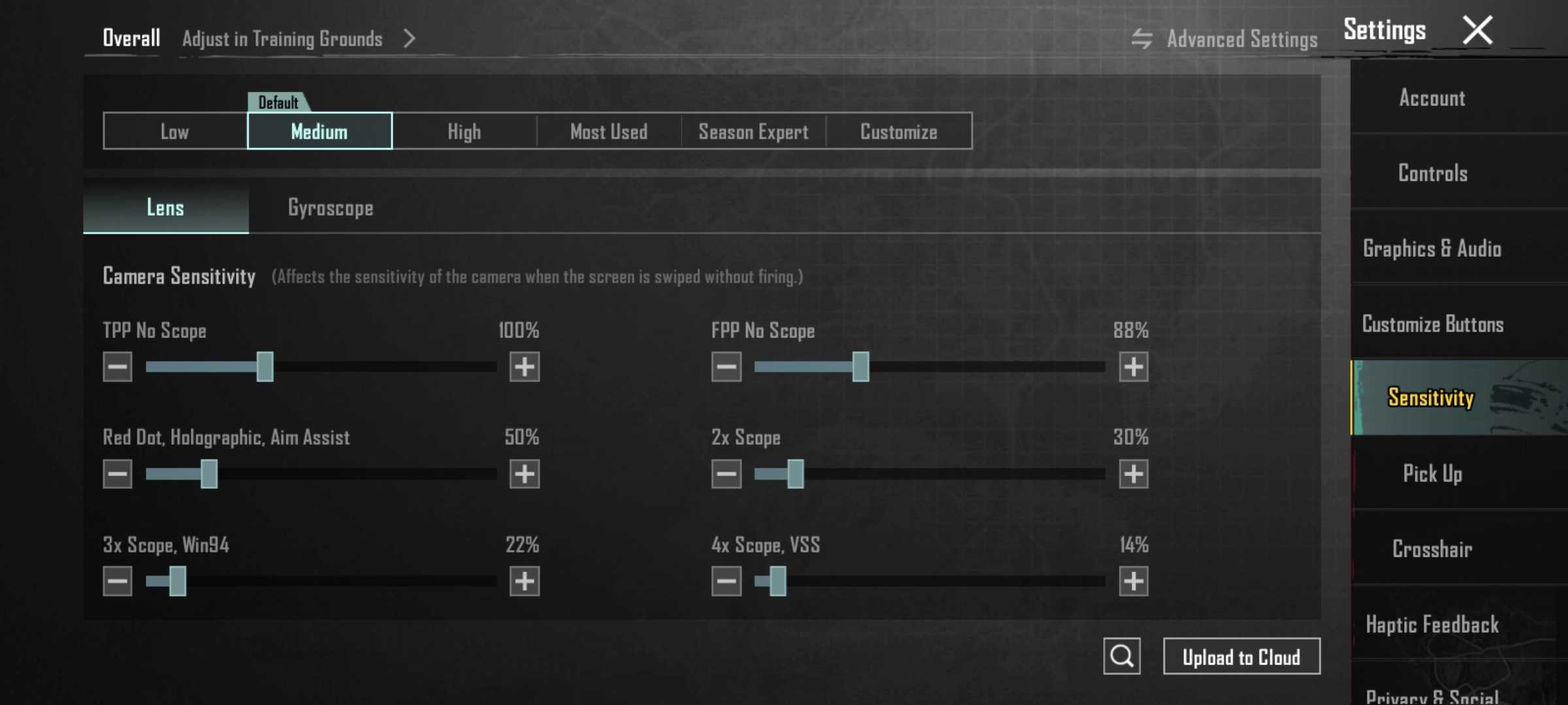 How to set sensitivity in BGMI