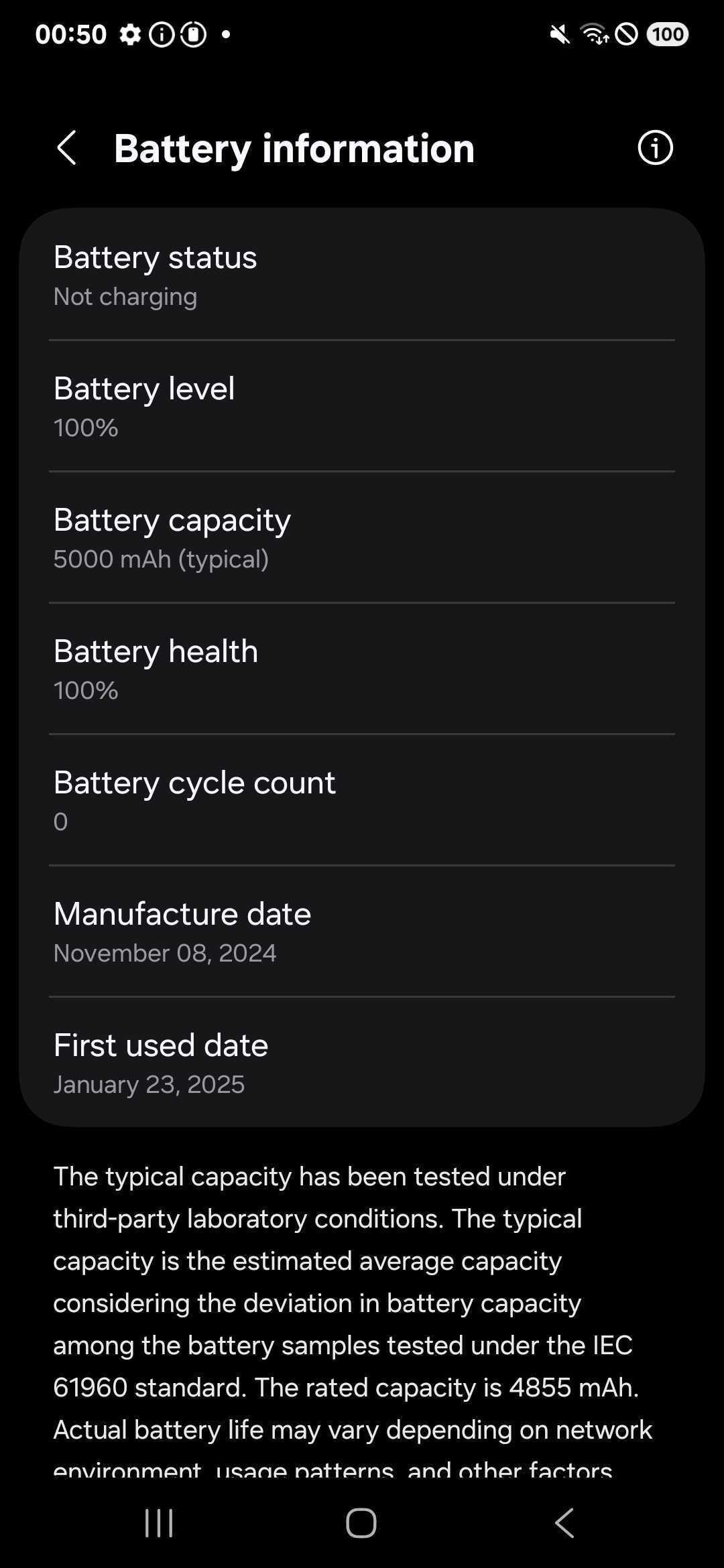 View battery health on Samsung