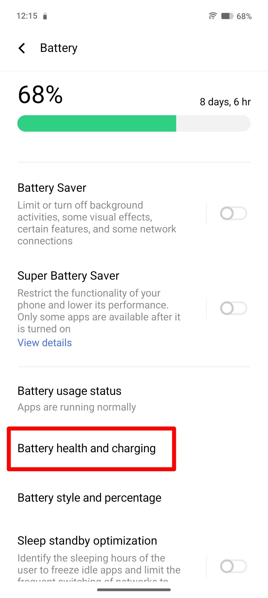 Battery health on Vivo