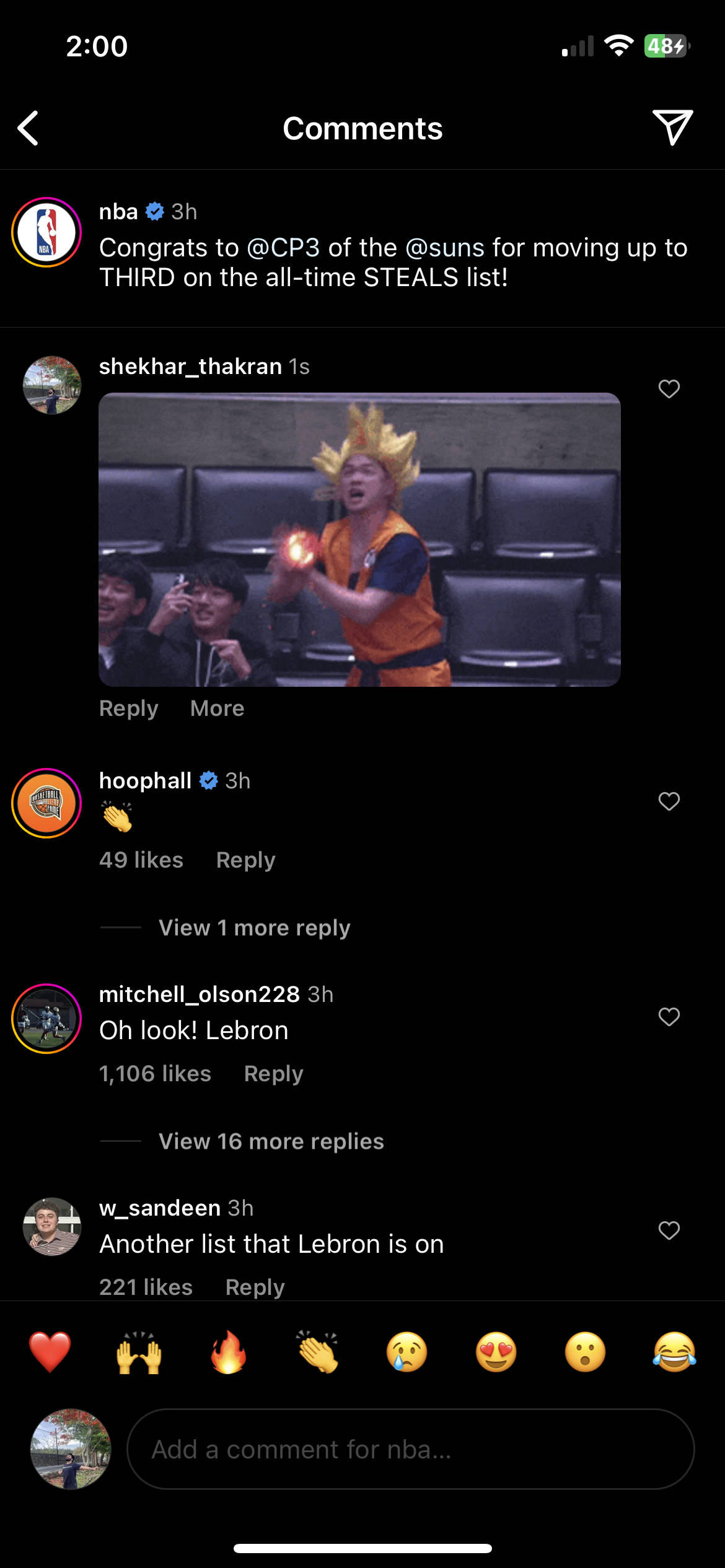 Instagram post comment GIF