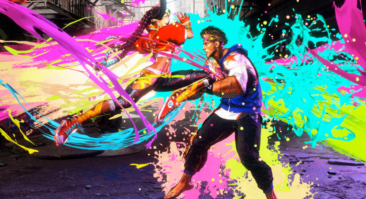 A colorful glamour shot of fighters from Street Fighter 6