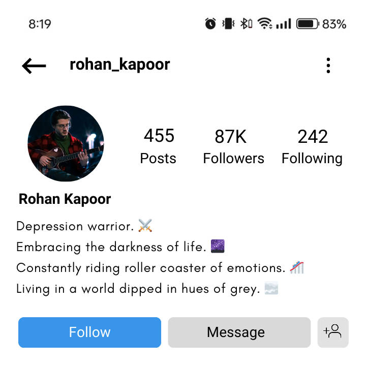 Sad Instagram bio for boys