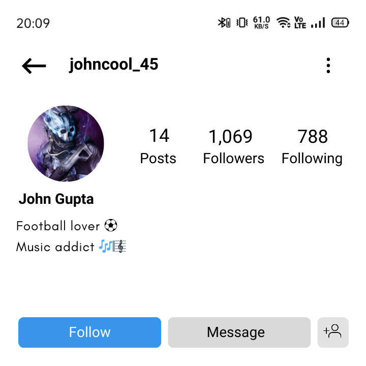 Two line Instagram bio for boys