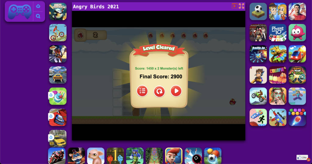 Angry Birds 2021 on Poki.co.in
