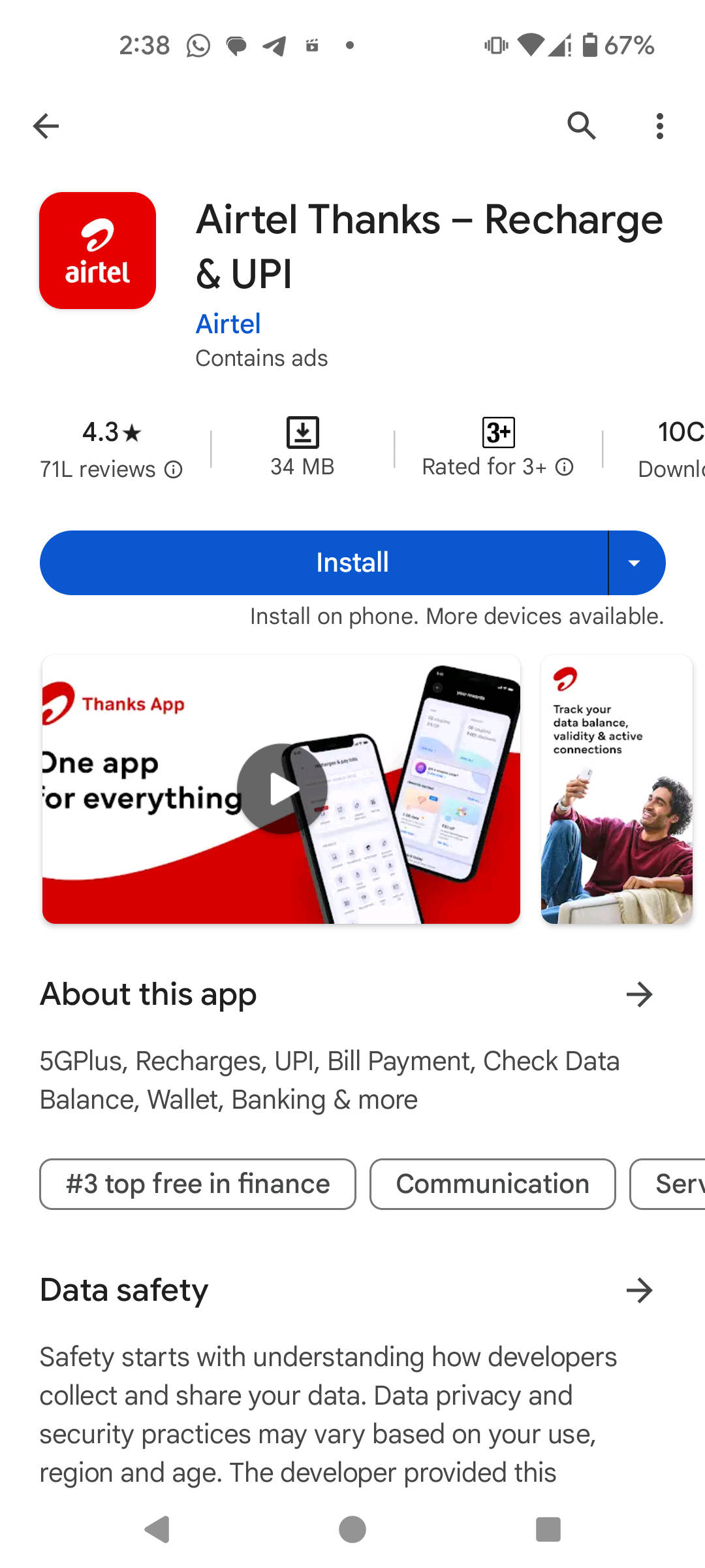 Block Airtel SIM using Airtel Thanks app