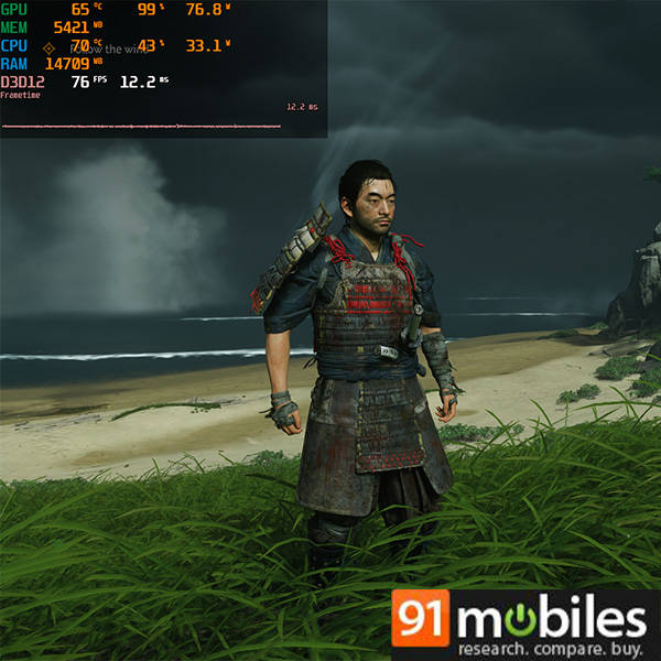 Ghost of Tsushima Very High with Frame Generation (FSR 3)