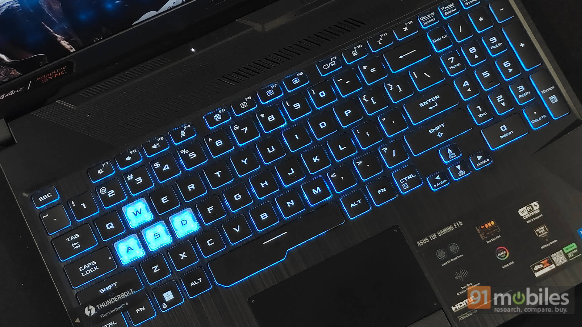 Keyboard and Touchpad - ASUS TUF Gaming F15 FX506HF Review