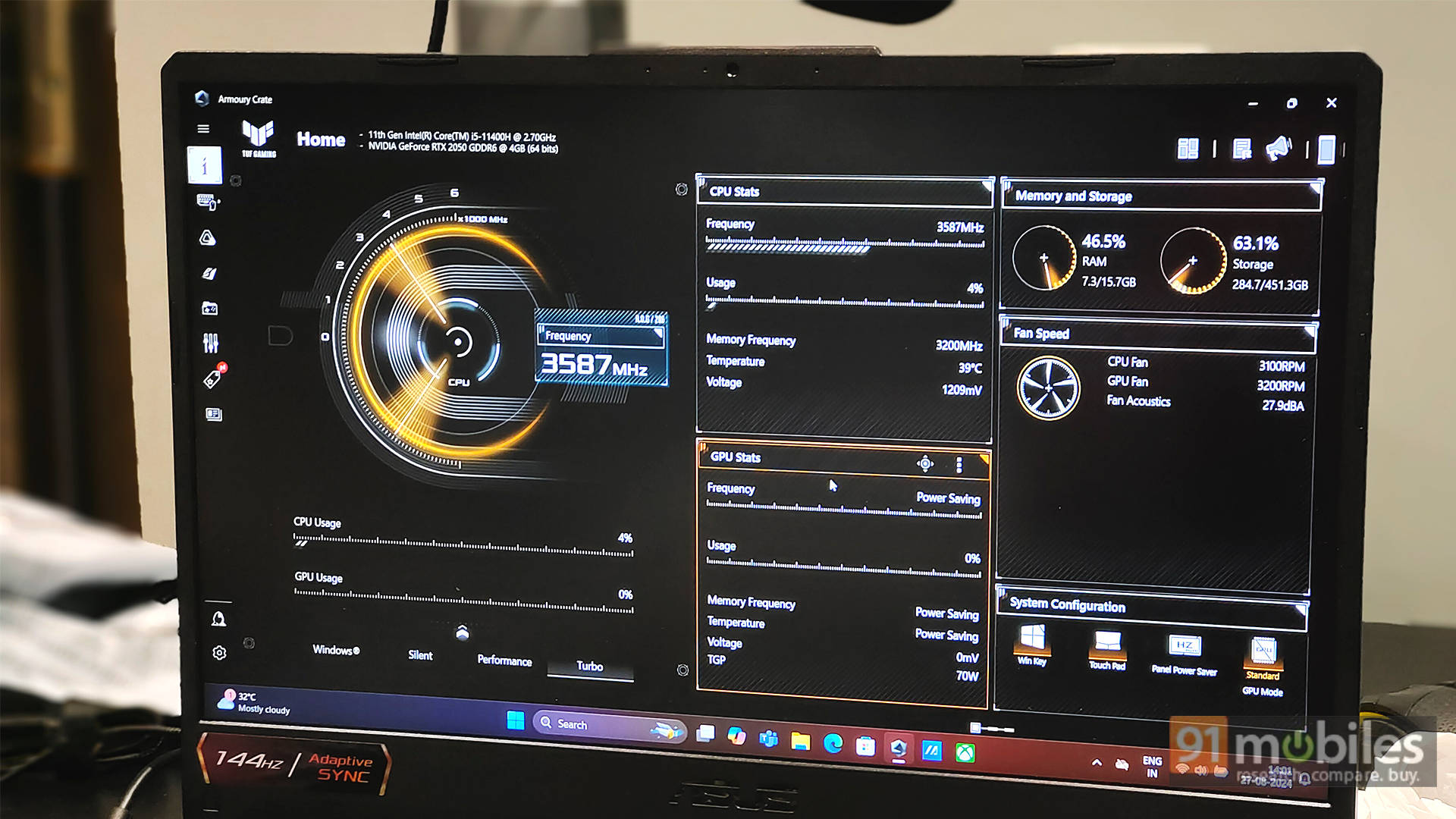 Performance - ASUS TUF Gaming F15 FX506HF Review