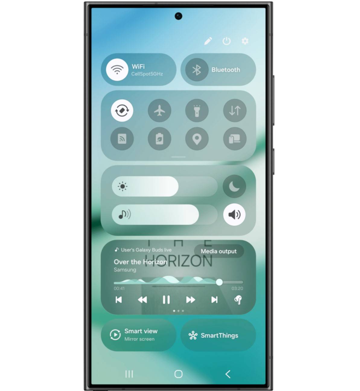 One UI 7 quick settings panel
