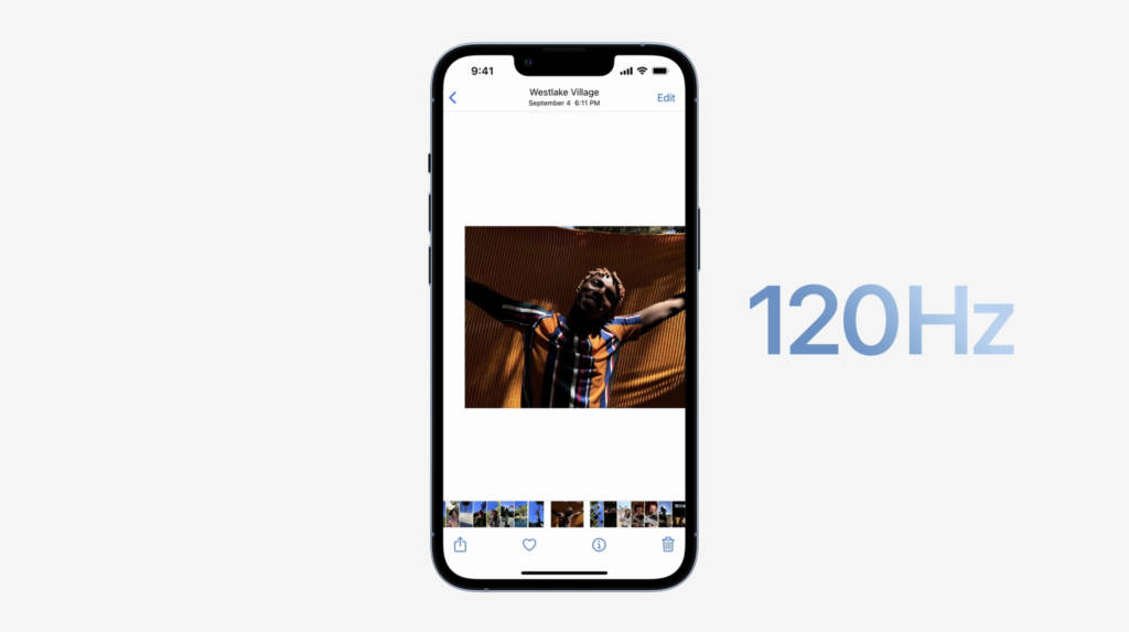 iPhone 120Hz display