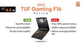 ASUS TUF Gaming F16 review: sturdy looks, lightweight power