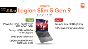 Lenovo Legion Slim 5 16AHP9 Review: Maxed-out RTX 4060
