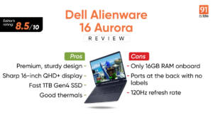 Dell Alienware 16 Aurora AC16250 review: great thermals, good performance
